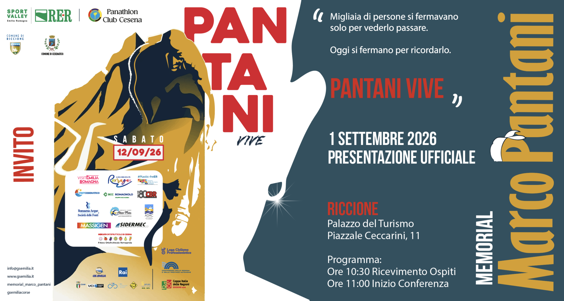 MEMORIAL PANTANI A BREVE LA PRESENTAZIONE