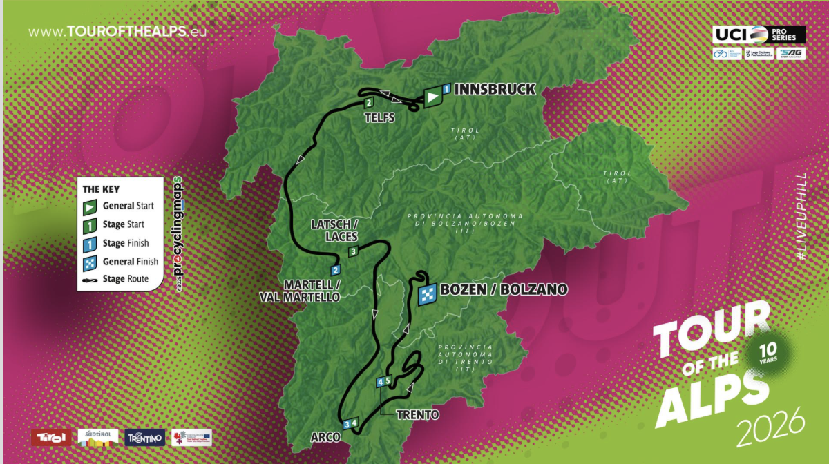 PRESENTATO IL TOUR OF THE ALPS 2026. 10 ANNI DI STORIA